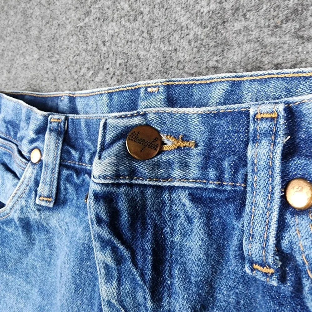 Wrangler 936PWD Cowboy Cut Jeans Mens 33x32 Blue‎ Slim Fit Straight Leg Denim